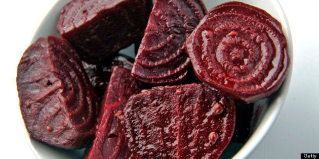 WASHINGTON DC - JANUARY 13: Roasted beets with anise, Cinnamon and orange juice. (Photo by Bill O'Leary/The Washington Post via Getty Images)