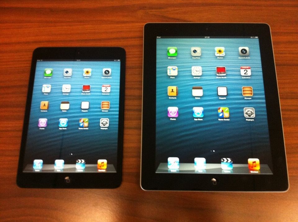 Comparatif iPad mini / iPad 4