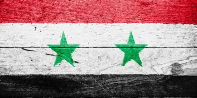 the syria flag painted on...