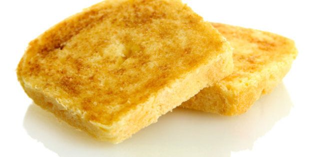 white bread toast isolated on...