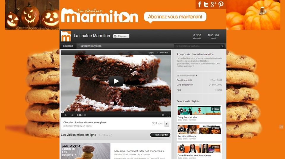 Retrouvez sur la toute nouvelle chaîne Marmiton sur YouTube