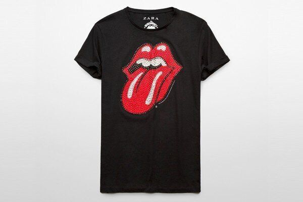 Une collection de T-shirts Rolling Stones chez Zara