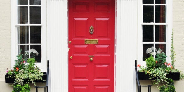 Front Door of a Beautiful Georgian Era Town House in Salisbury England