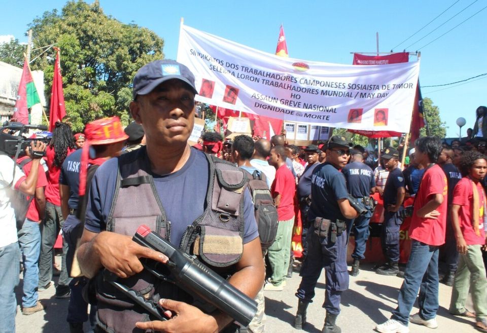Sous protection policière au Timor oriental