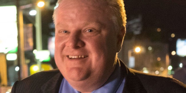 LOS ANGELES, CA - MARCH 01: Toronto Mayor Rob Ford is seen on Sunset Boulevard on March 1, 2014 in Los Angeles, California. (Photo by Chris Weeks/GC Images)