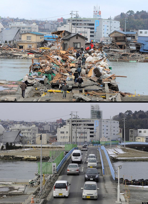 Séisme au Japon: Avant et après...