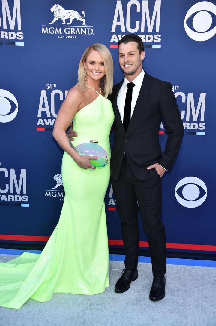 Miranda Lambert with Brendan McLoughlin at the 54th Academy of Country Music Awards in Las Vegas on April 7.