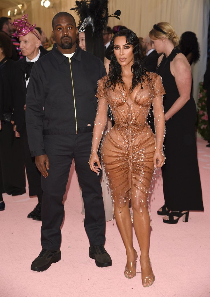 Kanye West and Kardashian at the Met Gala.