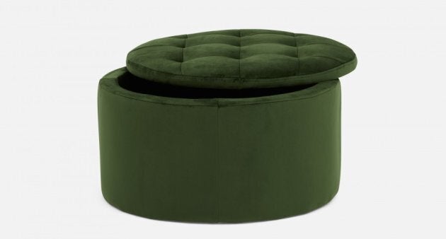 Structube : MILKY Pouf en velours avec rangement - 99$