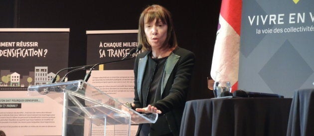 Janette Sadik-Khan lors d'un colloque sur la densification organisé par l'organisme Vivre en ville, à Montréal.