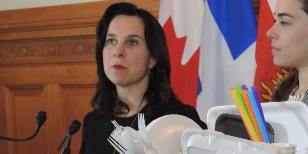 La mairesse de Montréal, Valérie Plante, et la responsable de la transition écologique, Laurence Lavigne-Lalonde.