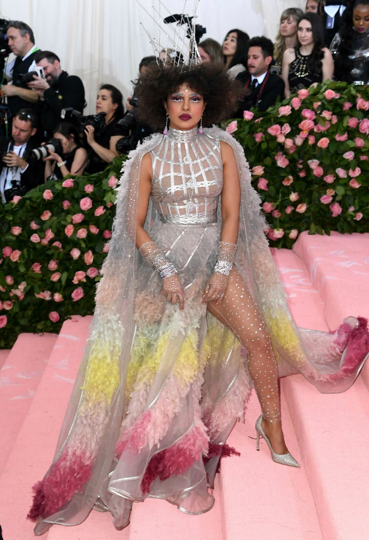 Priyanka Chopra at the 2019 Costume Institute Benefit Gala celebrating the opening of "Camp: Notes on Fashion". 