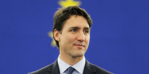 STRASBOURG, FRANCE - FEBRUARY 16: Canada's Prime Minister Justin Trudeau arrives to deliver a speech at a plenary session at the European Parliament in Strasbourg, eastern France, on February 16, 2017, a day after MEPs backed the CETA during a vote. (Photo by Elyxandro Cegarra/Anadolu Agency/Getty Images)