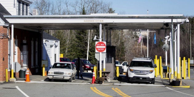 A vehicle entering from Canada pulls into the United States Border Inspection Station in Norton, Vermont, U.S., on Friday, Nov. 18, 2016. A bill to simplify crossing the Canadian-U.S. border moved ahead in the U.S. Congress on Wednesday, with little time left to get it passed before lawmakers break to form a post-election legislature in the new year. Photographer: Scott Eisen/Bloomberg via Getty Images