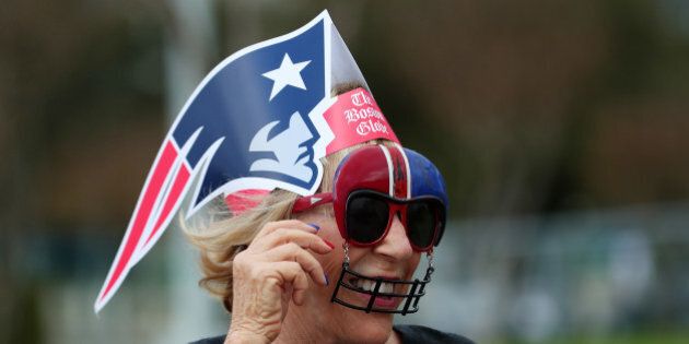 HOUSTON, TX - FEBRUARY 05: A New England Patriots fan poses prior to Super Bowl 51 between the New England Patriots and the Atlanta Falcons at NRG Stadium on February 5, 2017 in Houston, Texas. (Photo by Tom Pennington/Getty Images)