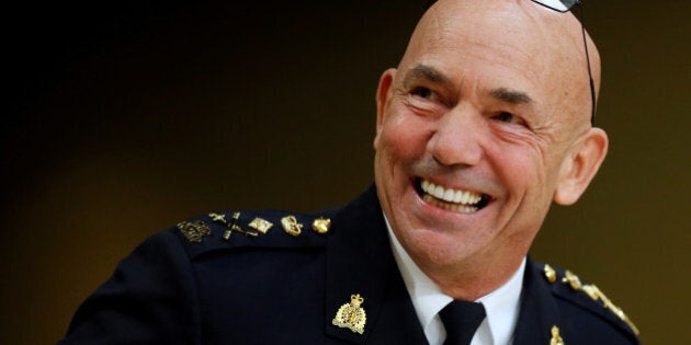 Royal Canadian Mounted Police (RCMP) Commissioner Bob Paulson waits to testify before the Senate National Security and Defence committee in Ottawa, Ontario, Canada, February 6, 2017. REUTERS/Chris Wattie