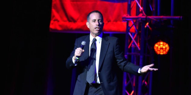 NEW YORK, NY - NOVEMBER 01: Jerry Seinfeld performs on stage during 10th Annual Stand Up For Heroes at The Theater at Madison Square Garden on November 1, 2016 in New York City. (Photo by Theo Wargo/Getty Images)