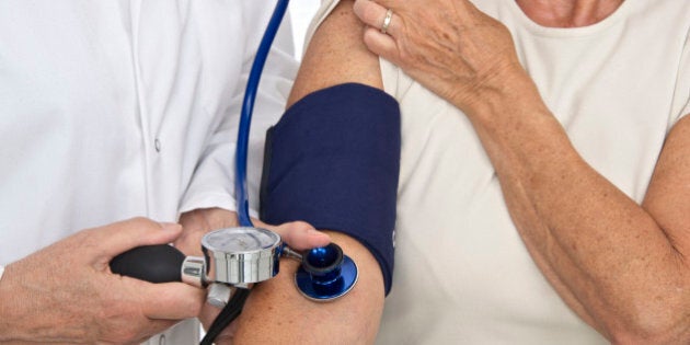 Blood pressure senior. (Photo Illustration by: Media for Medical/UIG via Getty Images)