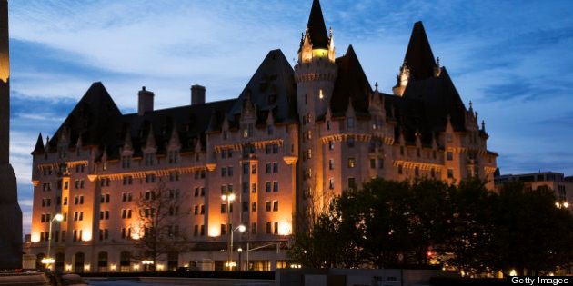 Chateau Laurier at dusk, Ottawa, Ontario