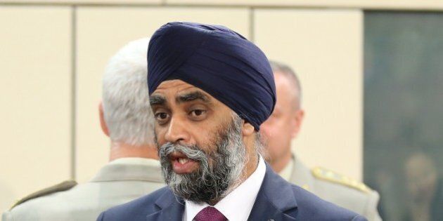 BRUSSELS, BELGIUM - OCTOBER 26: Canadian Defense Minister Harjit Singh Sajjan attends the NATO Defense Ministers Meeting in Brussels, Belgium on October 26, 2016. (Photo by Dursun Aydemir/Anadolu Agency/Getty Images)