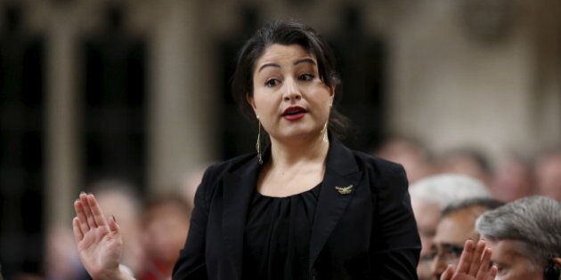 Canada's Democratic Institutions Minister Maryam Monsef speaks during Question Period in the House of Commons on Parliament Hill in Ottawa, Canada, February 2, 2016. REUTERS/Chris Wattie