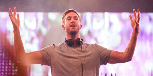 Calvin Harris performs at the 2015 We Can Survive Concert at the Hollywood Bowl on Saturday, Oct. 24, 2015, in Los Angeles. (Photo by Rich Fury/Invision/AP)