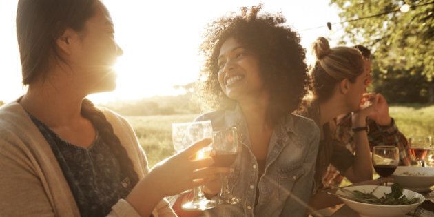 Shot of two women enjoyingthemselves at a late afternoon outdoor mealhttp://195.154.178.81/DATA/istock_collage/a5/shoots/785125.jpg
