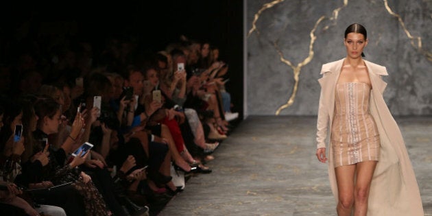 SYDNEY, AUSTRALIA - MAY 16: Bella Hadid walks the runway during the Misha Collection show at Mercedes-Benz Fashion Week Resort 17 Collections at Carriageworks on May 16, 2016 in Sydney, Australia. (Photo by Matt Jelonek/WireImage)