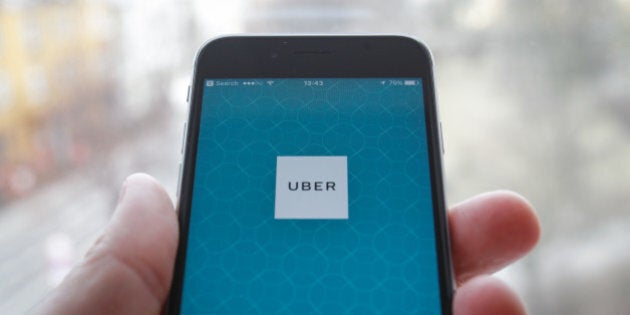 The Uber app is seen on an iPhone on 16 March, 2017. (Photo by Jaap Arriens/NurPhoto via Getty Images)