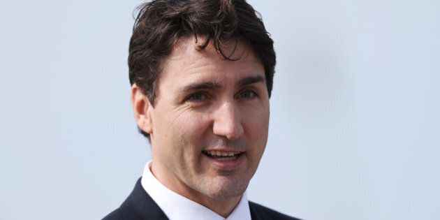 Canadian Prime Minister Justin Trudeau delivers a speech during his visit to Juno Beach on April 10, 2017 in Courseulles-sur-Mer, northwestern France. Juno Beach was one of five beaches of the Allied invasion of German-occupied France in the Normandy landings on June 6, 1944 during the Second World War. / AFP PHOTO / CHARLY TRIBALLEAU (Photo credit should read CHARLY TRIBALLEAU/AFP/Getty Images)