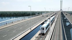 Train électrique: il faut s'éloigner du fleuve et des sols