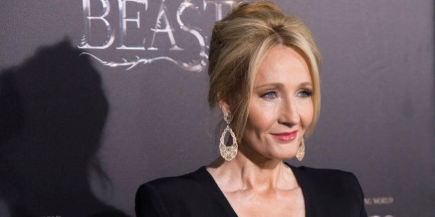 J. K. Rowling attends the world premiere of