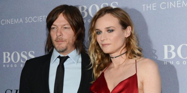 NEW YORK, NY - APRIL 14: Diane Kruger and Norman Reedus attend The Cinema Society And Hugo Boss Host The Premiere Of IFC Films' 'Sky' at Metrograph on April 14, 2016 in New York City. (Photo by Esther Horvath/FilmMagic)