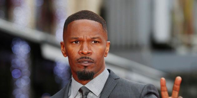 Actor Jamie Foxx arrives at the world premiere of The Amazing Spiderman 2 in central London, April 10, 2014. REUTERS/Olivia Harris (BRITAIN - Tags: ENTERTAINMENT)