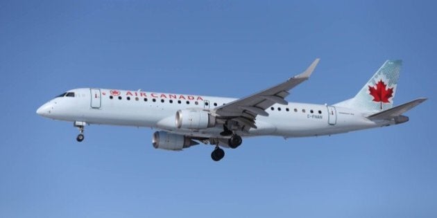 TORONTO, ON - FEBRUARY 5 - An Air Canada airplanes about to land at Pearson International Airport. (Carlos Osorio/Toronto Star via Getty Images)