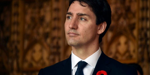 Canadian Prime Minister Justin Trudeau attends a ceremony at the city hall of Arras, France, as part of events to commemorate the 100th anniversary of the Battle of Vimy Ridge, April 9, 2017. REUTERS/Philippe Huguen/Pool