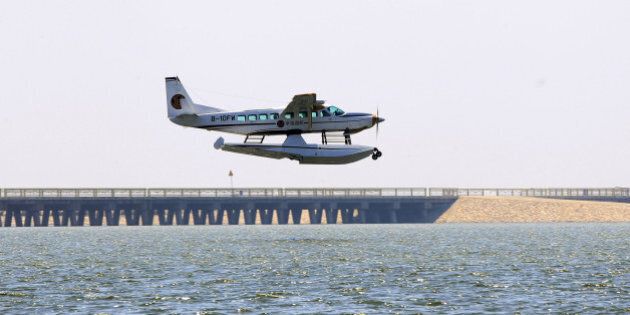SHANGHAI, CHINA - JULY 20: Cessna 208B Grand Caravan EX propeller seaplane is seen before its test flight on July 20, 2016 in Shanghai, China. Five killed after the 9-seat Cessna 208B propeller seaplane owned by Joy General Aviation based in neighboring Zhoushan Archipelago crashing into the No. 7835 Bridge along the Shanghai-Hangzhou Expressway at 12:15pm, 10 minutes after it took off from the Jinshan City Beach for a trial flight. There were 10 people onboard, including eight passengers, the captain and the copilot. Five of them were pronounced dead in Jinshan hospital even received urgent rescue and treatment. Rescue work continued in the crash site and further reasons were under investigation. (Photo by VCG/VCG via Getty Images)
