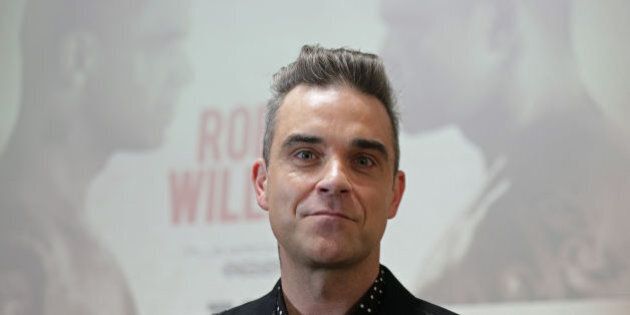 The former Take That star Robbie Williams speaking at a press conference in London, where he announced a 2017 European stadium tour and admitted he would love to include a Glastonbury headlining slot to the schedule.