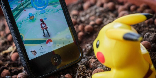 PARIS, FRANCE - JULY 22: In this photo illustration, the awaited smartphone application 'Pokemon Go' on July 22, 2016 in Paris, France. 'Pokemon Go'Â is launched in France on July 24, 2016. (Photo by AurÃ©lien Morissard/IP3/Getty Images)