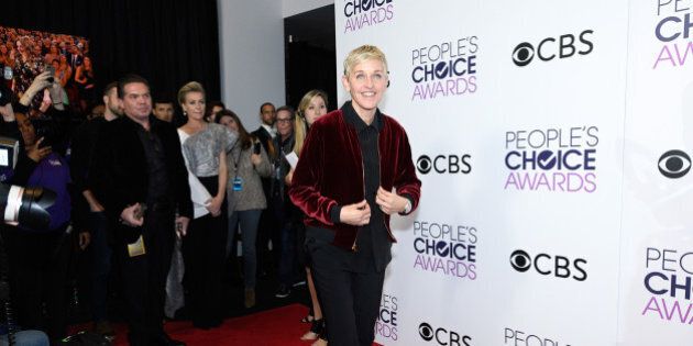 LOS ANGELES, CA - JANUARY 18: TV Personality Ellen Degeneres, poses in the press room during the People's Choice Awards 2017 at Microsoft Theater on January 18, 2017 in Los Angeles, California. (Photo by Kevork Djansezian/Getty Images)