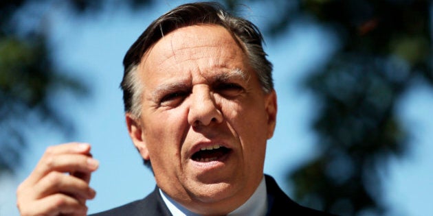 Coalition Avenir Quebec (CAQ) party leader Francois Legault speaks during a campaign stop in Saint-Bruno-de-Montarville, Quebec, August 29, 2012. Quebec voters will go to the polls in a provincial election September 4. REUTERS/Christinne Muschi (CANADA - Tags: POLITICS ELECTIONS)