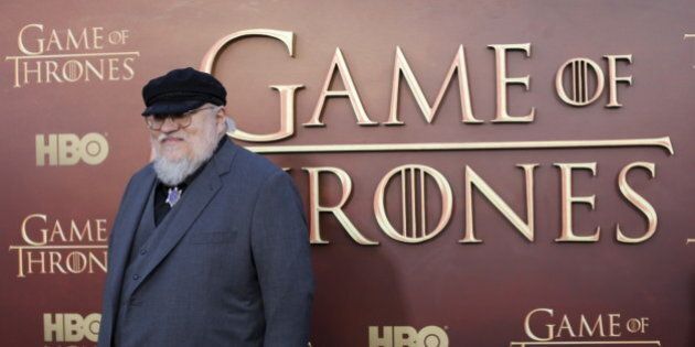 Co-executive producer George R.R. Martin arrives for the season premiere of HBO's