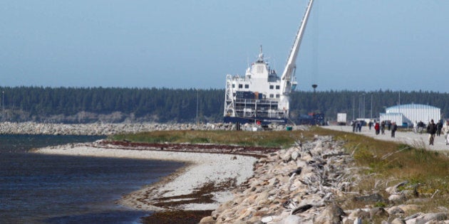 TO GO WITH AFP STORY by Clement SABOURIN, CANADA-QUEBEC-OIL-GAS-ENERGYA ferry is seen on August 13, 2013 on Anticosti Island, Canada, where everything is imported from the continent once a week. Between 800 and 1,000 tourists are expected to visit Anticosti in the summer of 2013, but every Fall as many as 4,000 hunters come to the island in the Gulf of St. Lawrence. The size of the French island of Corsica in the Mediterranean, Anticosti has only 216 inhabitants. Quebec's Petrolia gas exploration company announced a partnership with the community to install an hydrocarbons exploration program scheduled to star in 2014. Economist specializing in energy issues, Pierre-Olivier Pineau believes that fracturing gas 'increases opportunities for fugitive gas leaks' that are 'worse for the greenhouse effect because it is methane that escapes without being checked.' (Photob by Clement SABOURIN/AFP/Getty Images)