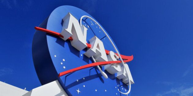 'Cape Canaveral, FL, USA- January 2, 2011: The NASA\'s Logo Signage at the Kennedy Space Center, NASA in Florida, USA.'