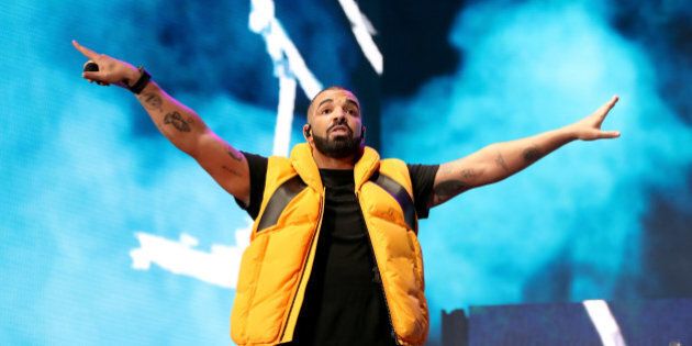 INDIO, CA - APRIL 15: Drake performs on the Coachella stage during day 2 of the Coachella Valley Music And Arts Festival (Weekend 1) at the Empire Polo Club on April 15, 2017 in Indio, California. (Photo by Christopher Polk/Getty Images for Coachella)
