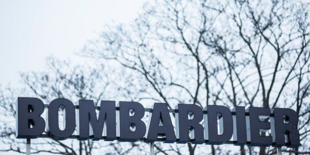 GOERLITZ, GERMANY - JANUARY 09: The logo in front of the plant of Bombardier is pictured on January 09, 2017 in Goerlitz, Germany. According to media reports Canadian train manufacturer Bombardier considers closing some of their plants in Germany. (Photo by Florian Gaertner/Photothek via Getty Images)