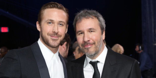 SANTA MONICA, CA - DECEMBER 11: (L-R) Actor Ryan Gosling and filmmaker Denis Villeneuve attend the 22nd Annual Critics' Choice Awards presented by Landmark Vineyards at Barker Hangar on December 11, 2016 in Santa Monica, California. (Photo by Jonathan Leibson/Getty Images for Landmark Vineyards)