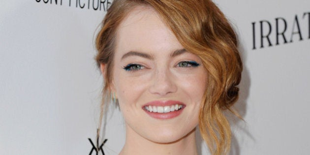 LOS ANGELES, CA - JULY 09: Actress Emma Stone arrives 'Irrational Man' at Writers Guild Awards on July 9, 2015 in Los Angeles, California. (Photo by Jon Kopaloff/FilmMagic)