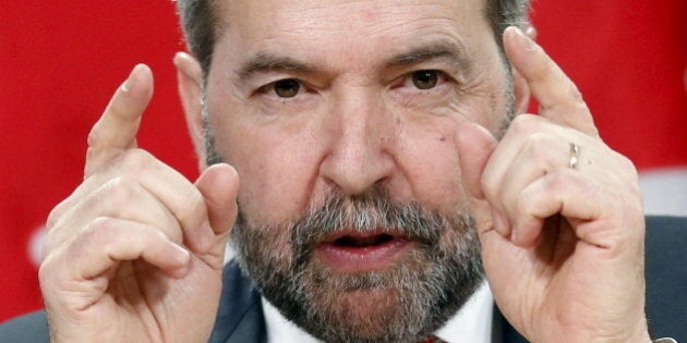 New Democratic Party leader Thomas Mulcair speaks during a news conference in Ottawa, Canada, January 18, 2016. REUTERS/Chris Wattie