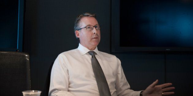 Paul Mahon, chief executive officer of Great-West Lifeco Inc., speaks during an interview in Toronto, Ontario, Canada, on Thursday, June 26, 2014. Great-West Lifeco Inc., majority-owned by Power Corp. of Canada, the holding company run by the billionaire Desmarais family, is the cheapest Canadian stock on a list of the world's 500 largest companies, according to data compiled by Bloomberg. Photographer: Galit Rodan/Bloomberg via Getty Images
